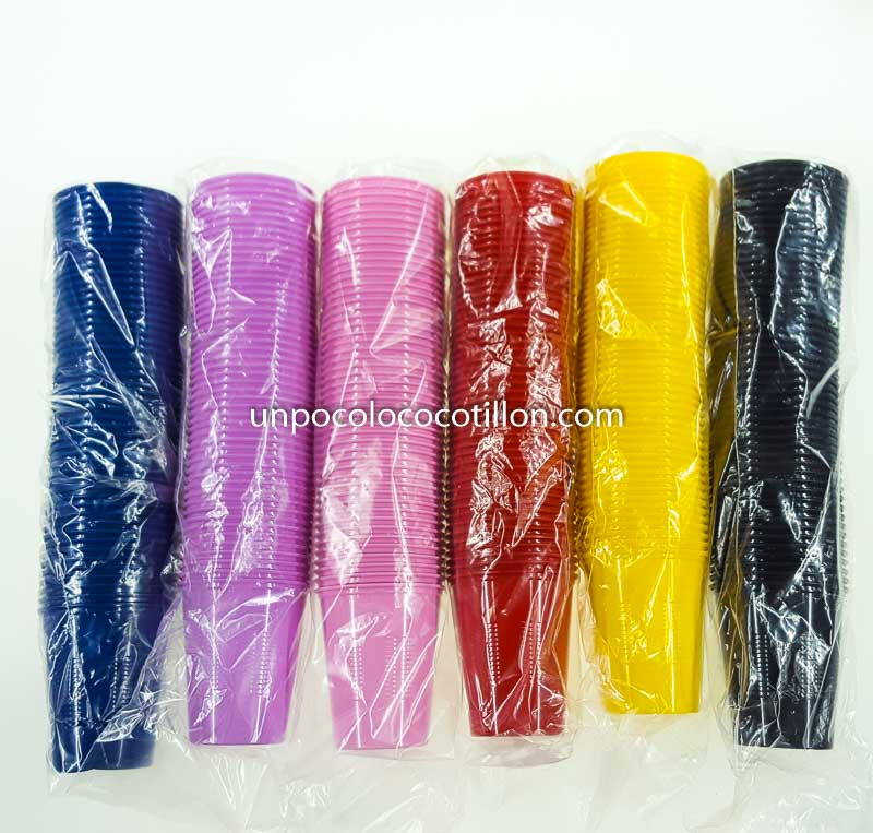 Miniatura: Vasos plásticos colores 180cc Cotillón x 50 unidades