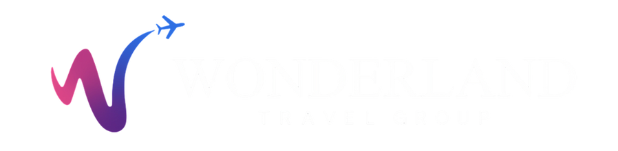Wonderland Travel Group in written white text 