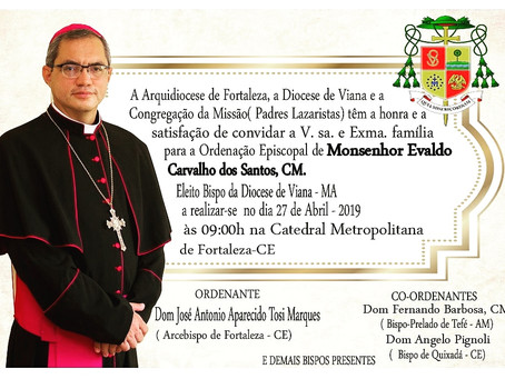 Ordenação Episcopal do novo bispo para a Diocese de Viana
