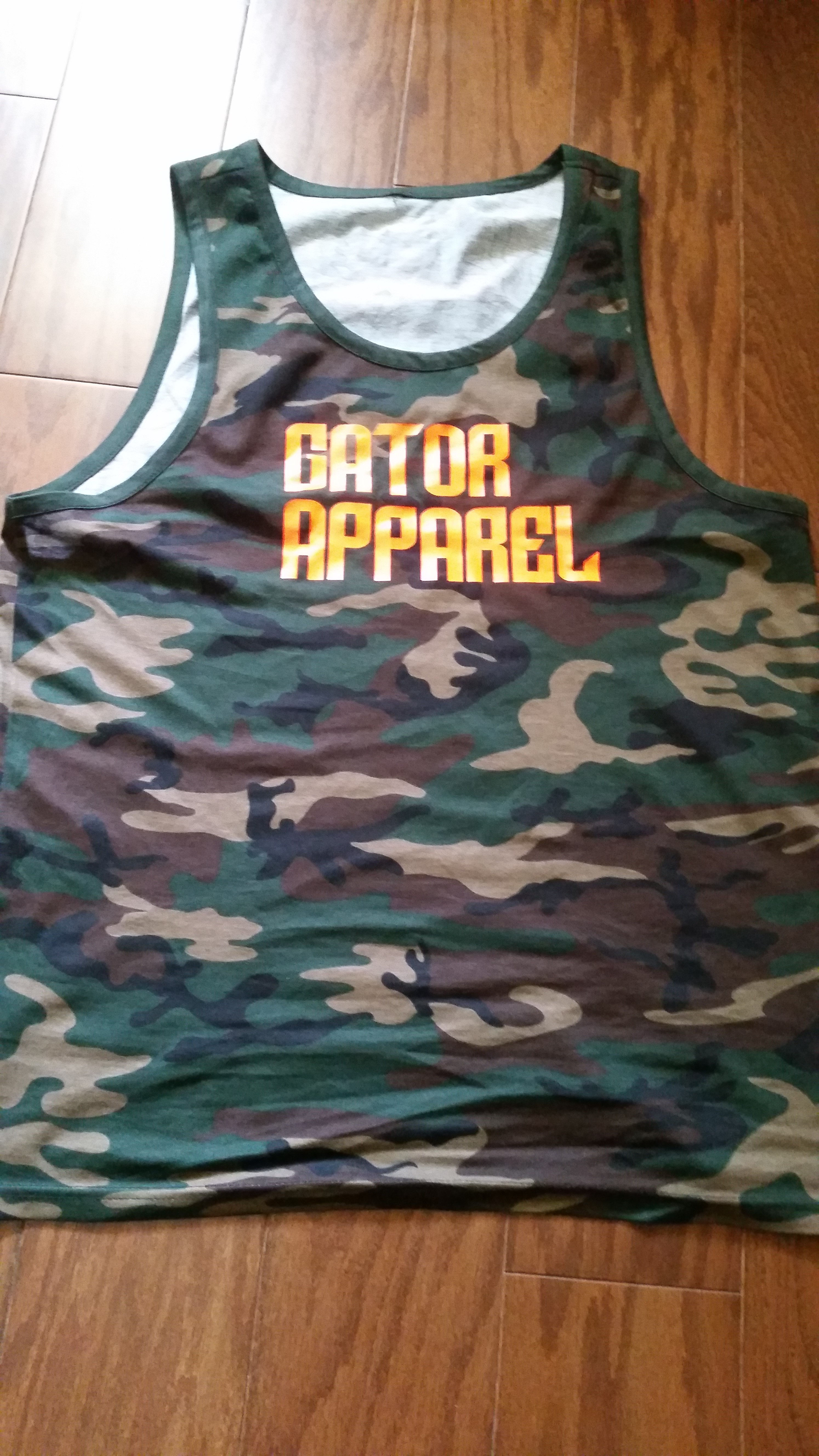 Camo/Orange Gator Apparel Tank top