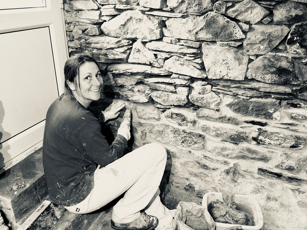 Iona lime pointing stonework Cubert