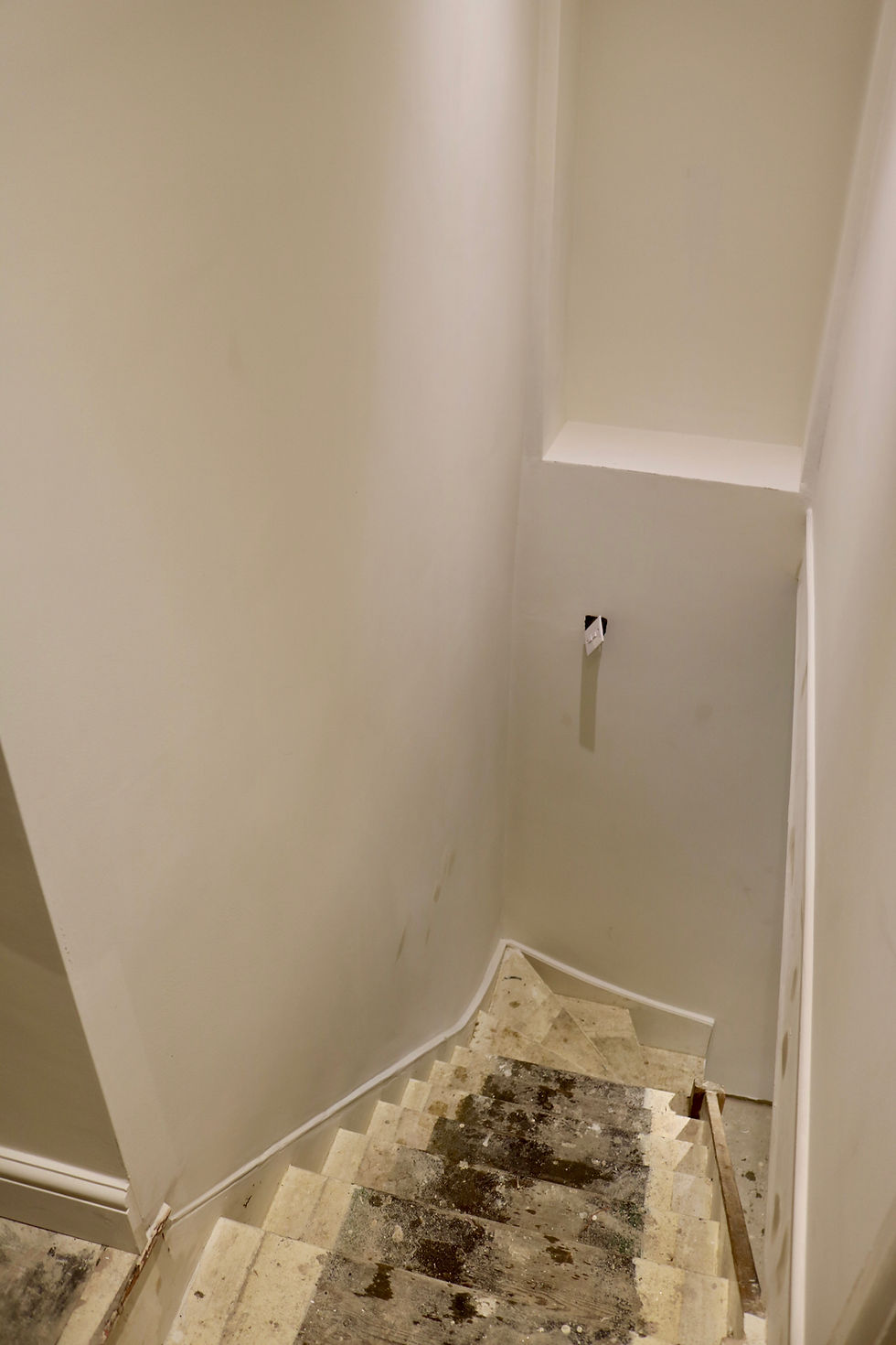 During works painting preparation cottage Little Petherick Cornwall