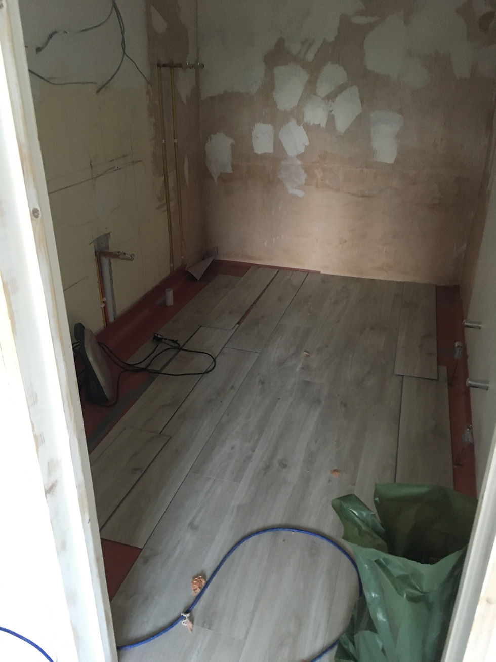 Flooring being installed apartment Newquay