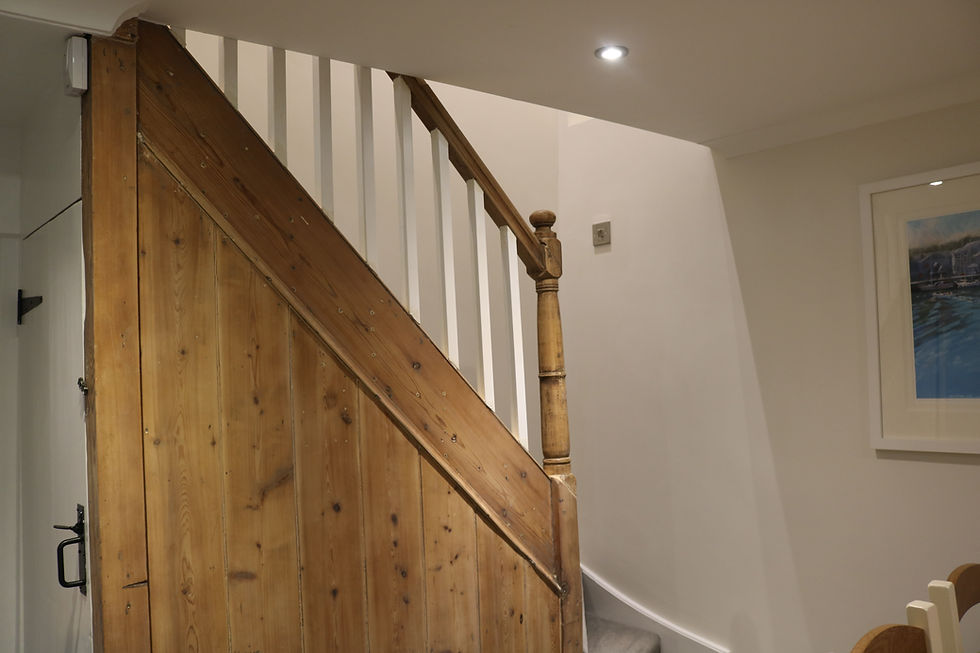 Staircase with new spindles and handrail cottage Little Petherick Padstow