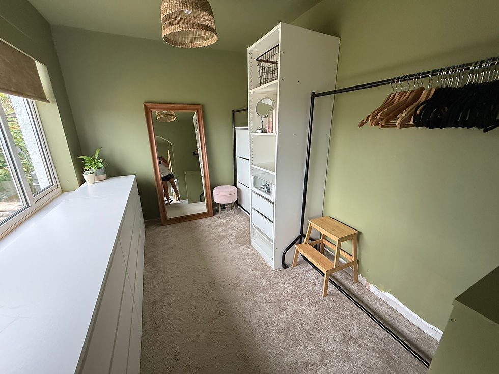 Walk in wardrobe bungalow conversion Newquay Cornwall