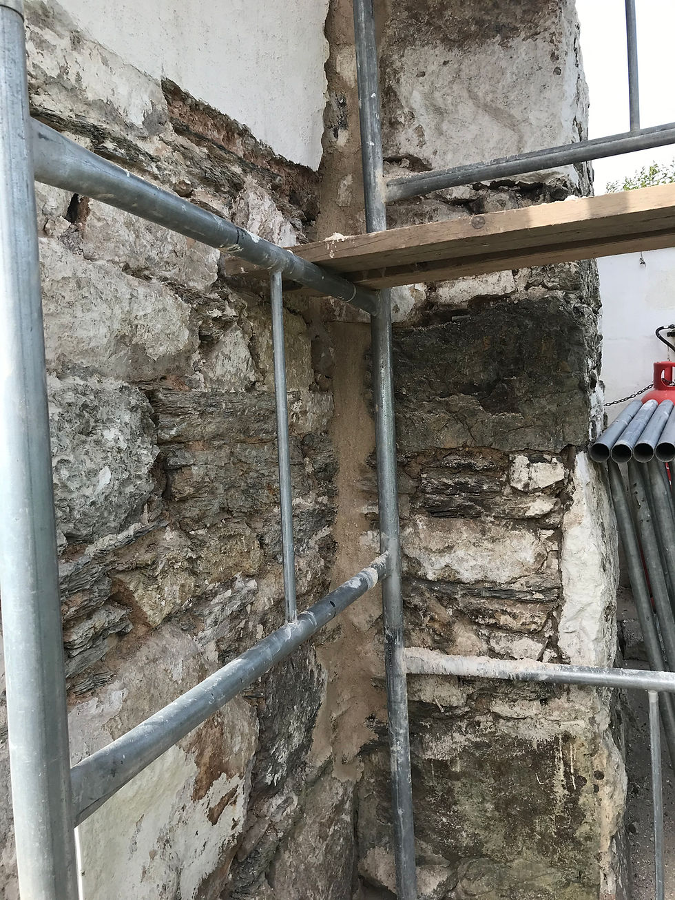 Heritage lime works to exterior of stone cottage