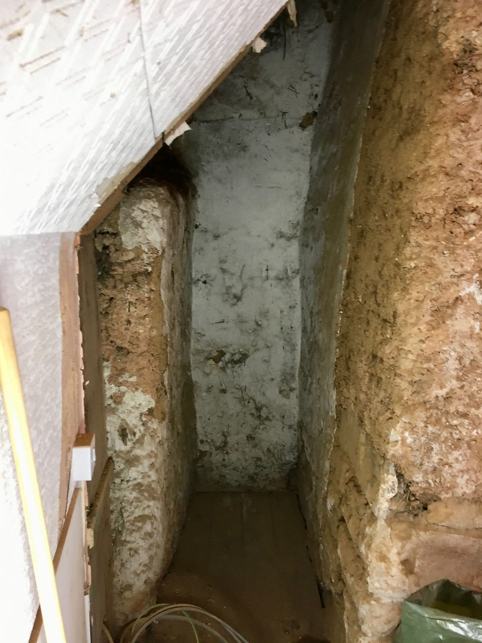 During renovation wall preparation detail cottage bedroom Cubert