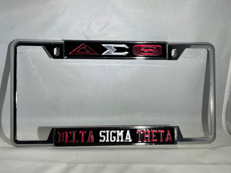 DST Delta Sigma Theta Decal License Frame Quality Laser Design