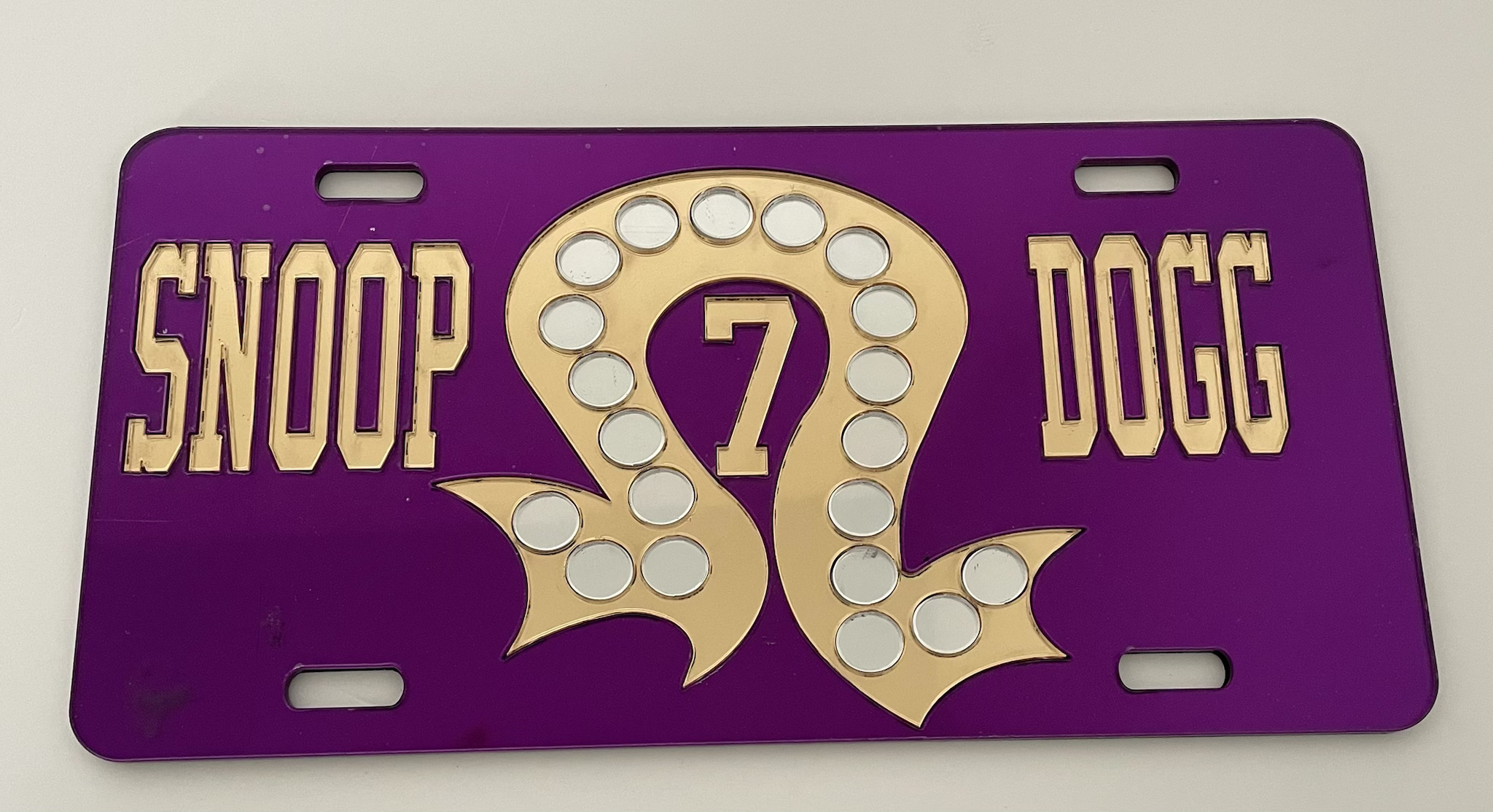 OPP- SNOOP DOGG 7 TAG PURPLE BACKGROUND GOLD LETTERS