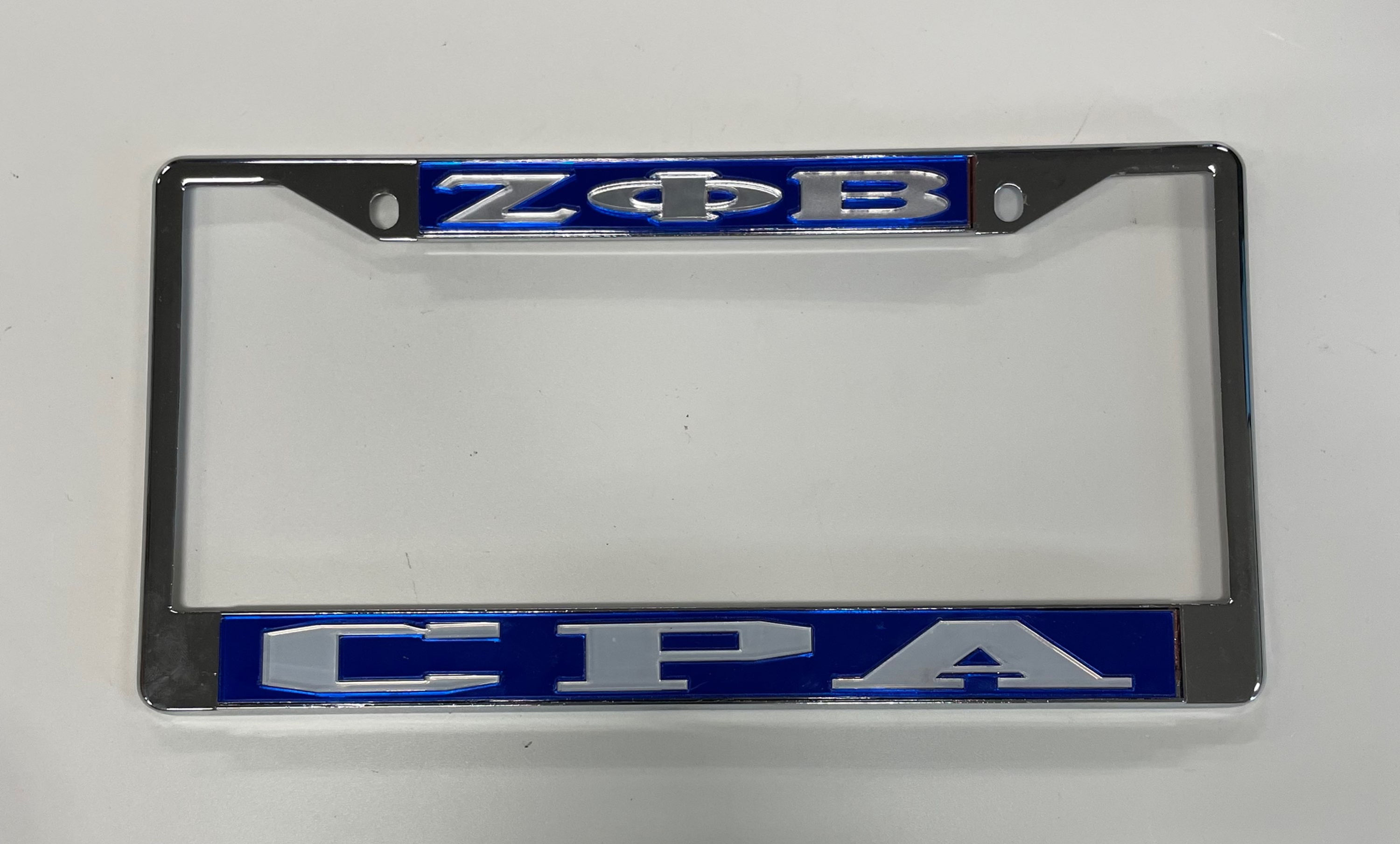 ZPB CPA Frame- Blue Background Mirror Letters