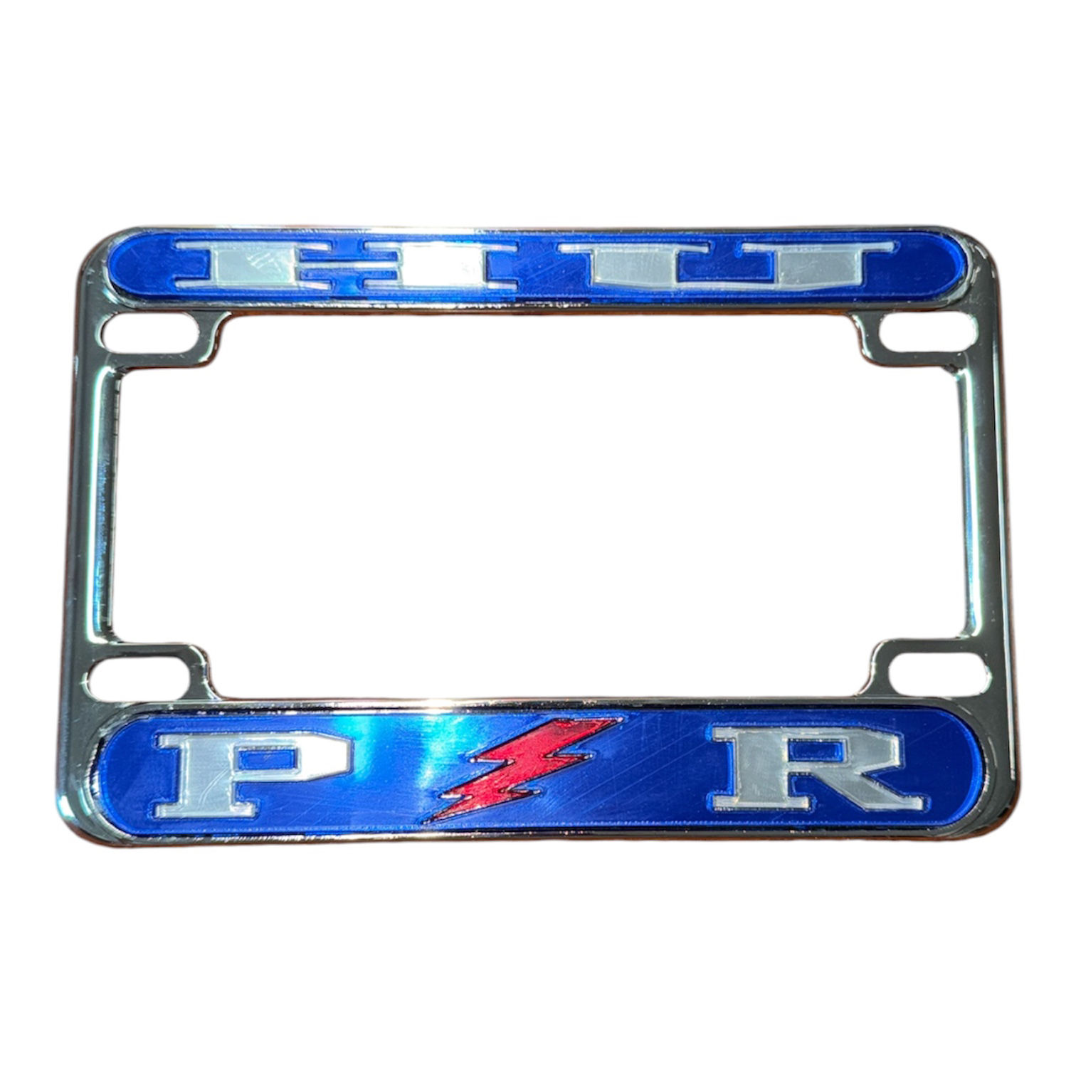 HU PR MCF- Blue Background Mirror Letters