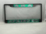AKA Spring 90 Black License Frame- Green Background Pink Letters