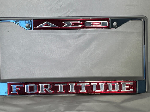 DST FORTITUDE RED BACKGROUND MIRROR LETTERS | Quality Laser Design