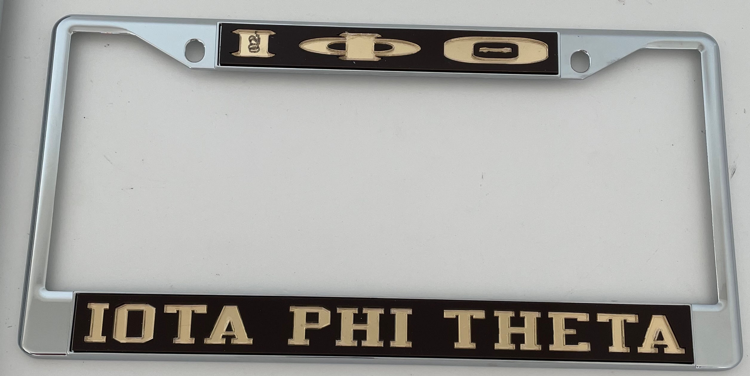 IPT Iota Phi Theta Frame- Brown Background Gold Letters