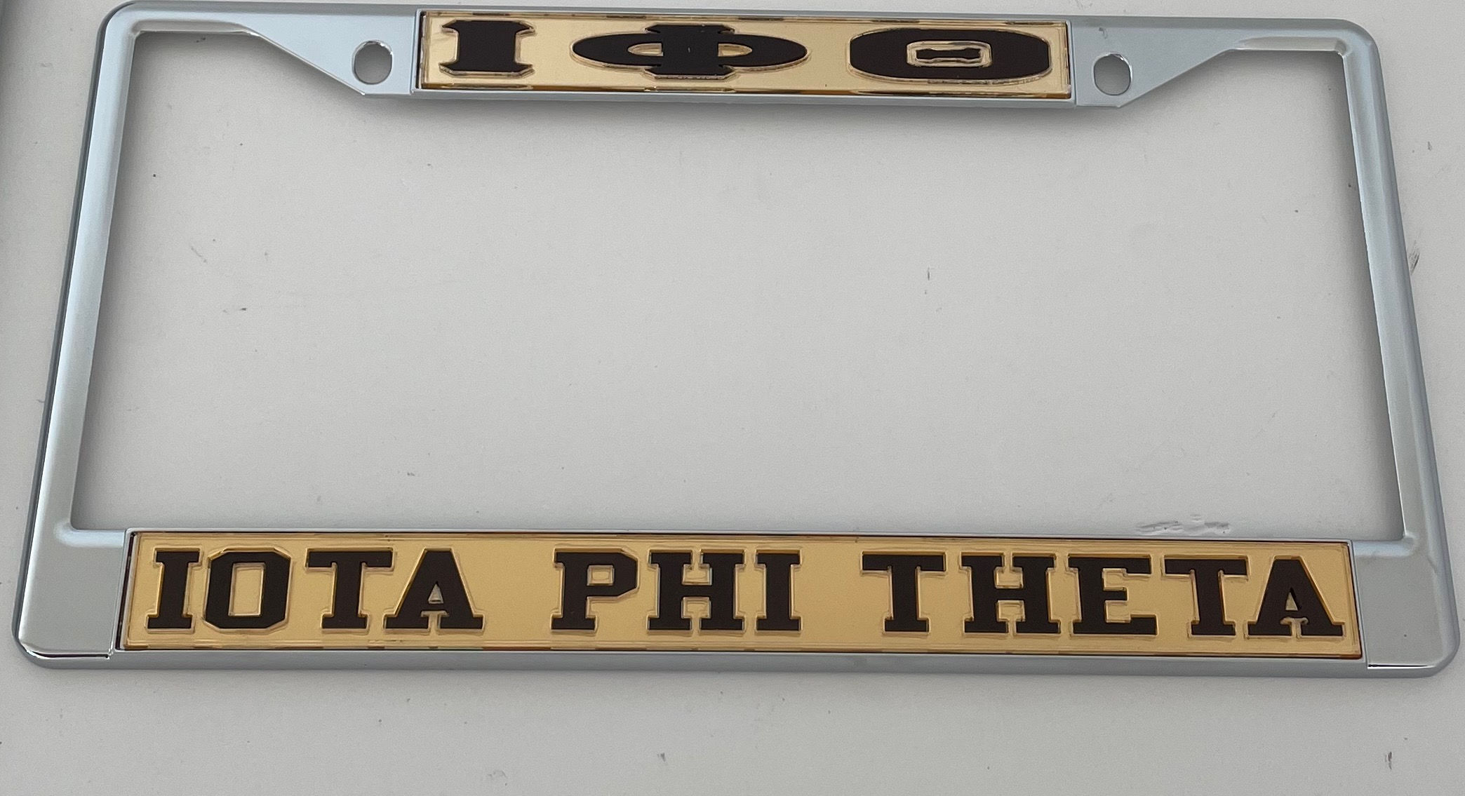 IPT Iota Phi Theta Frame- Gold Background Brown Letters