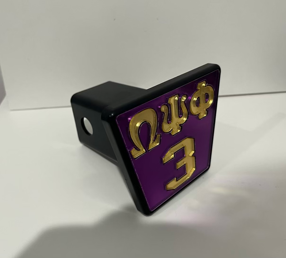 OPP 3 Hitch- Purple Background Gold Letters