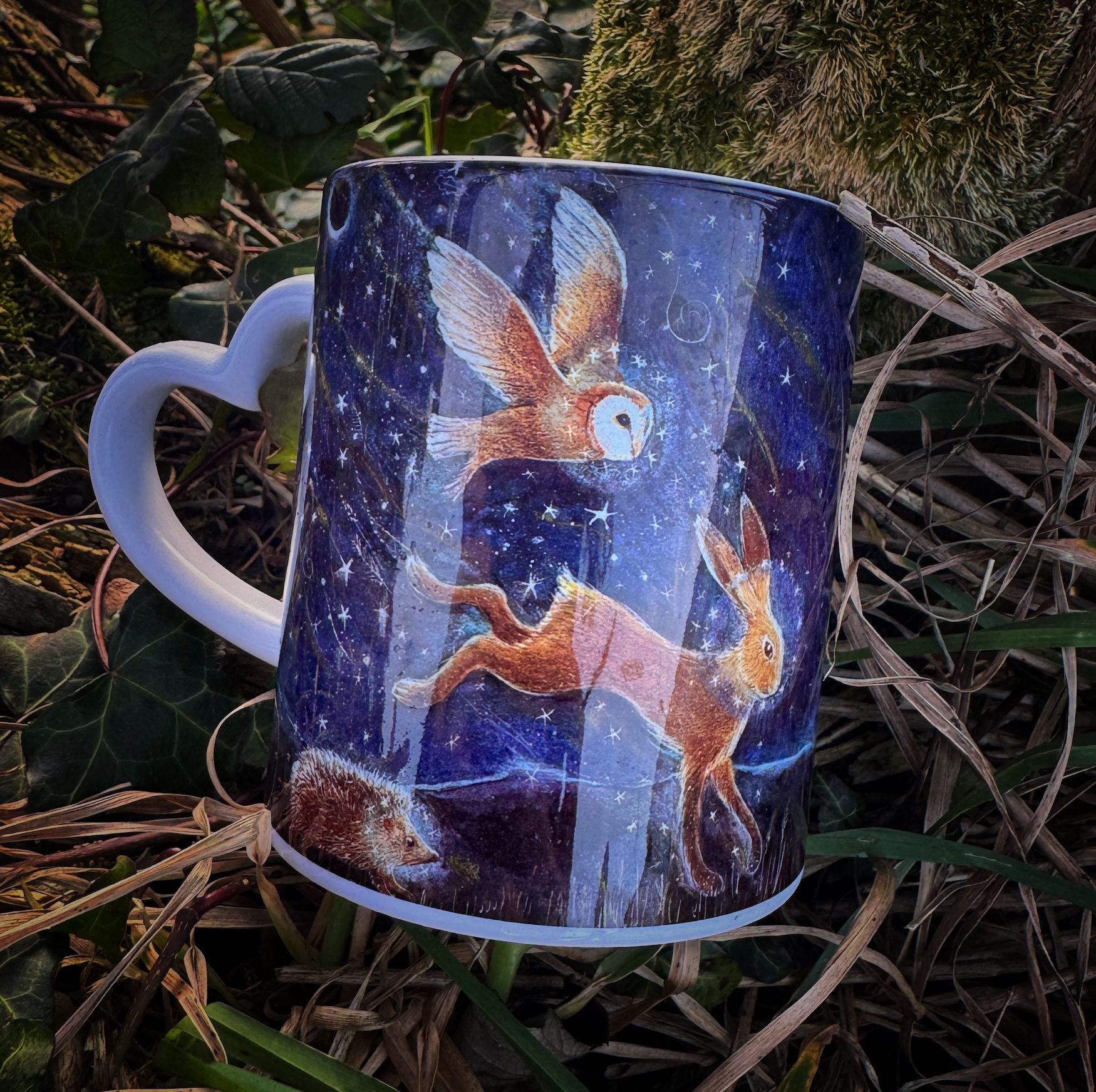 Heart handled Summoning the Winter Coffee Mug