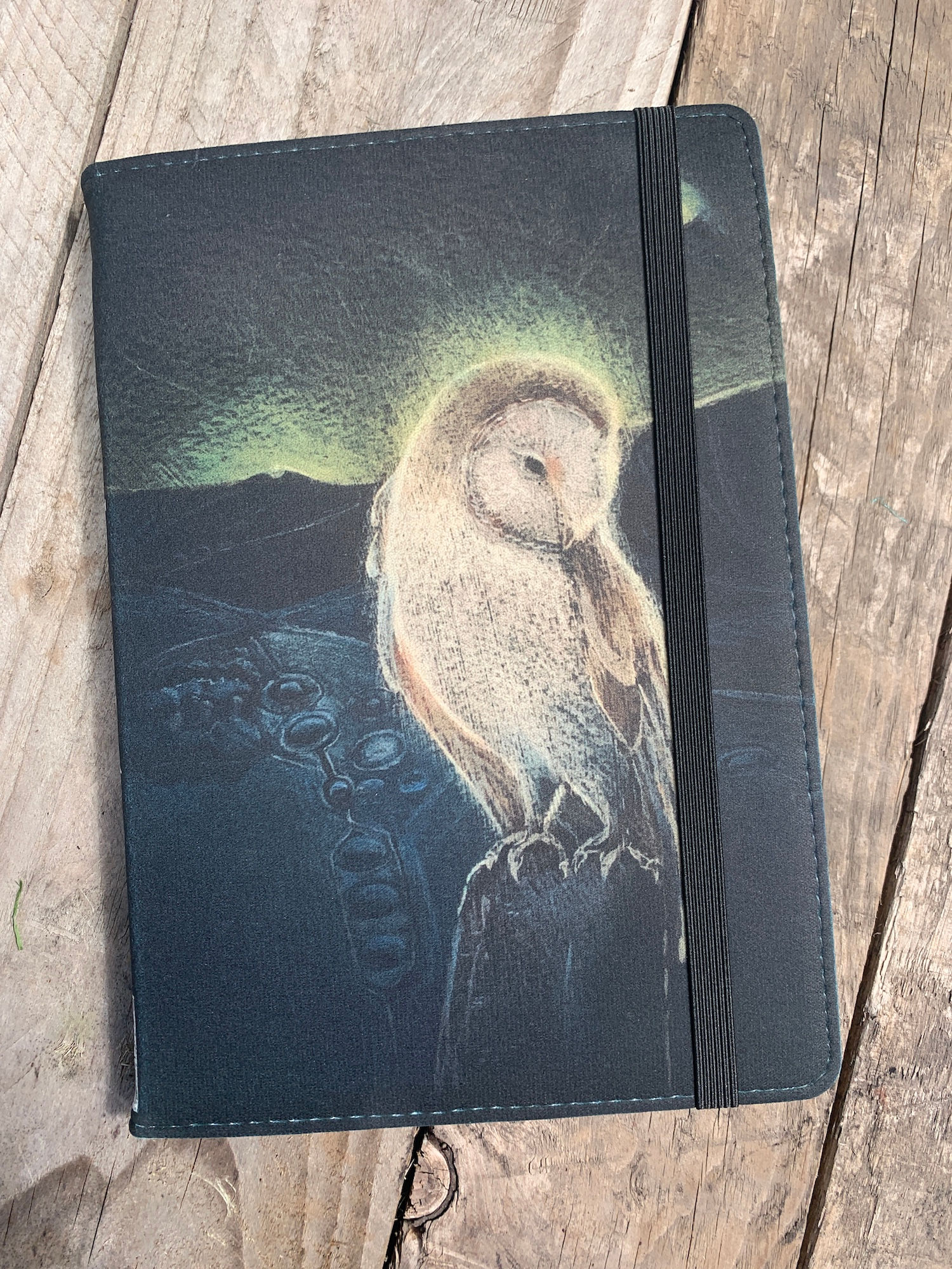 Owl Journal in rose petal soft feel finish A5 Sized