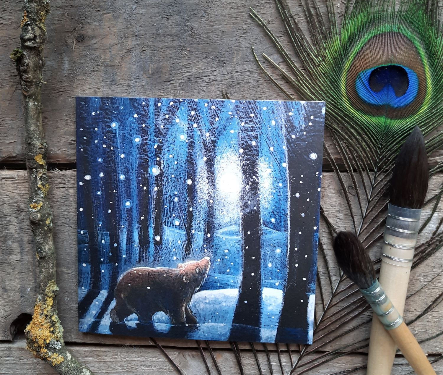 Going Home for the Winter Greetings Card