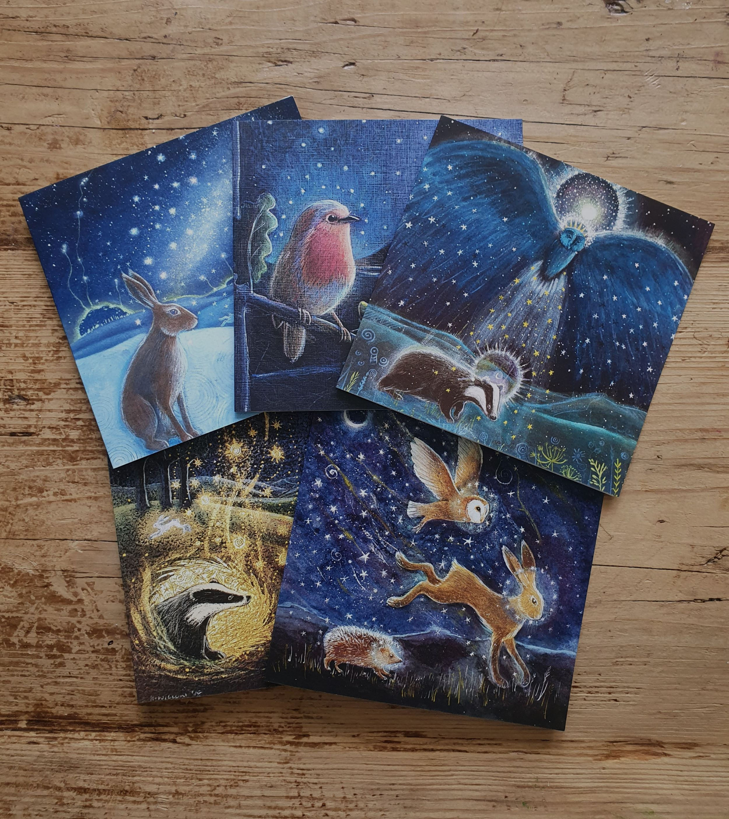 Yule Songs Greetings Card Pack of 5
