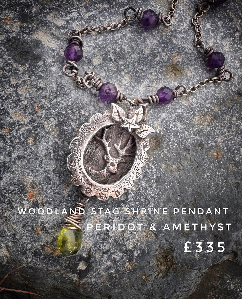 Woodland Stag shrine pendant