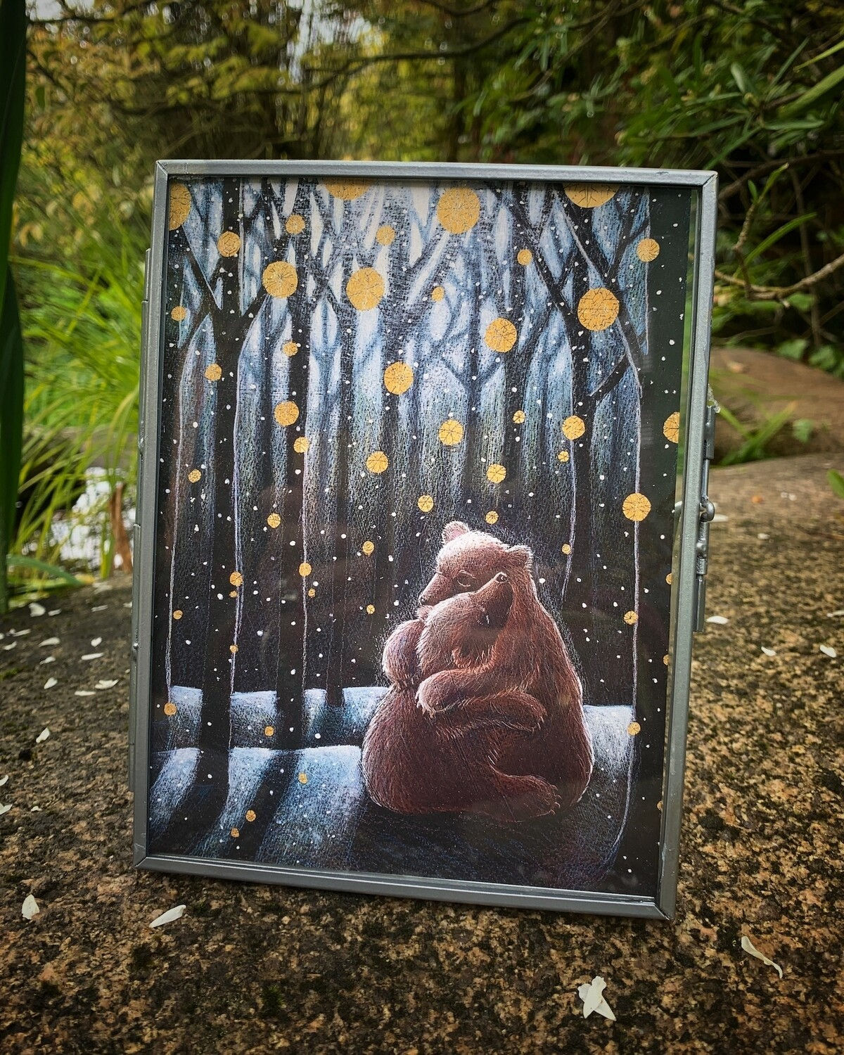 Freestanding framed print of the Winter Hygge