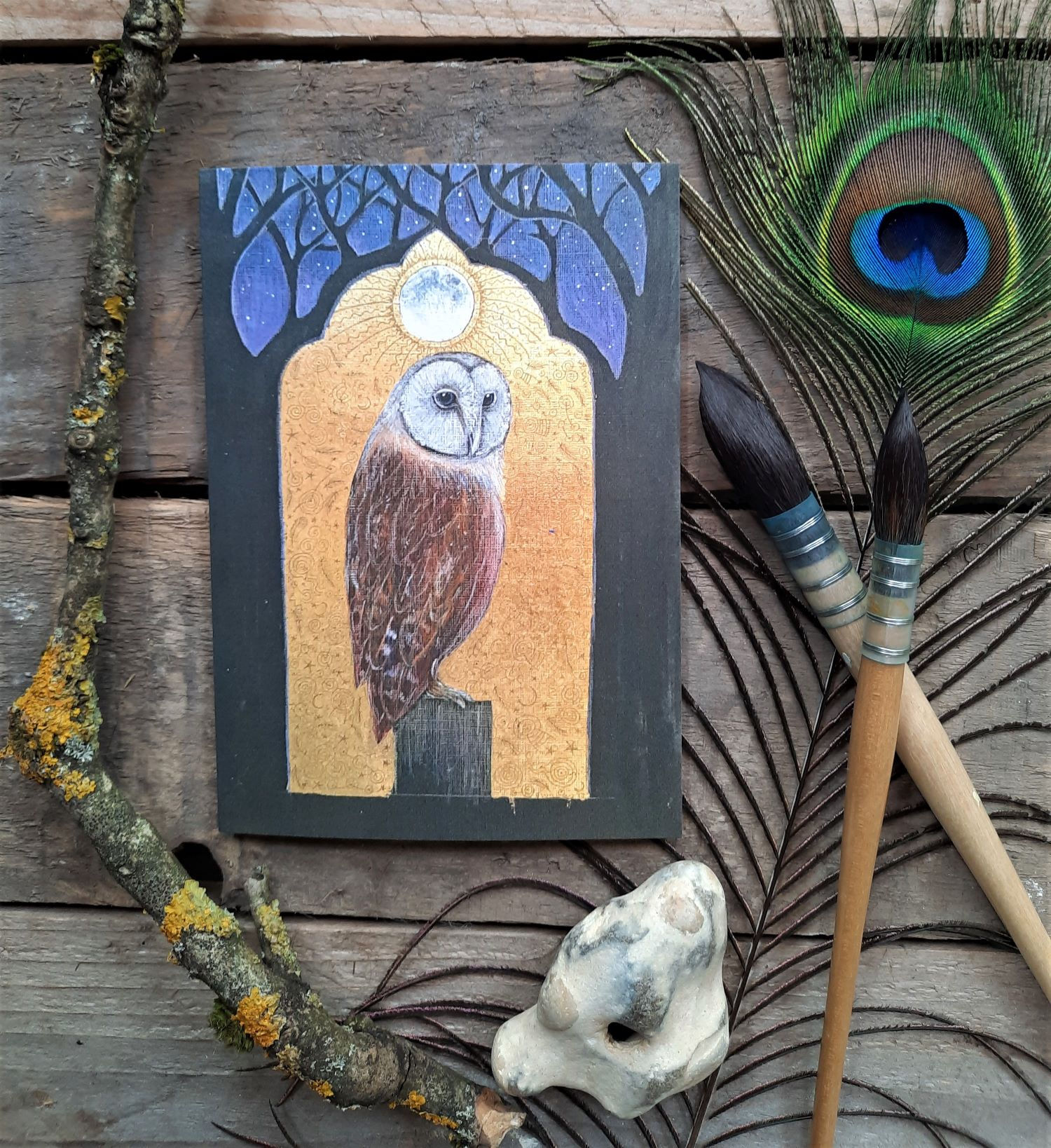 Beautiful Moon Greetings Card