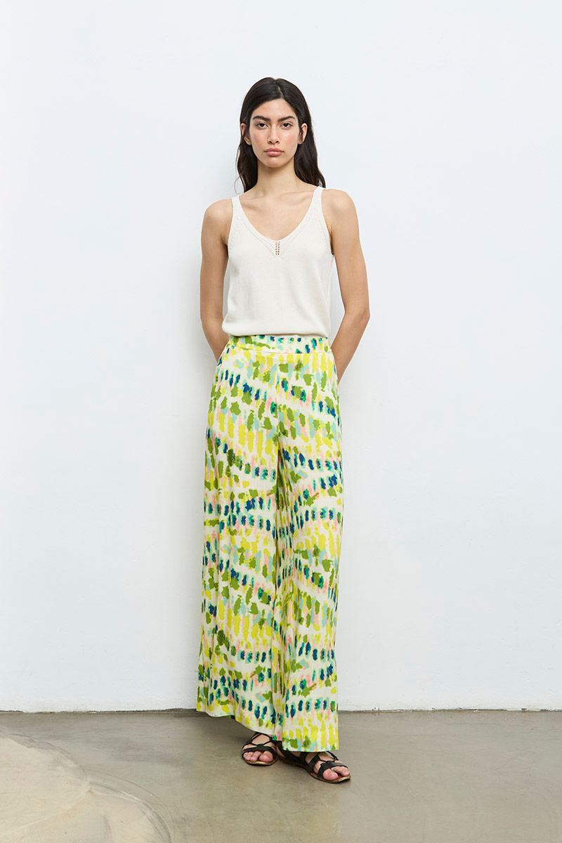 Miniatura: PANTALON FLUIDO ESTAMPADO MULTICOLOR