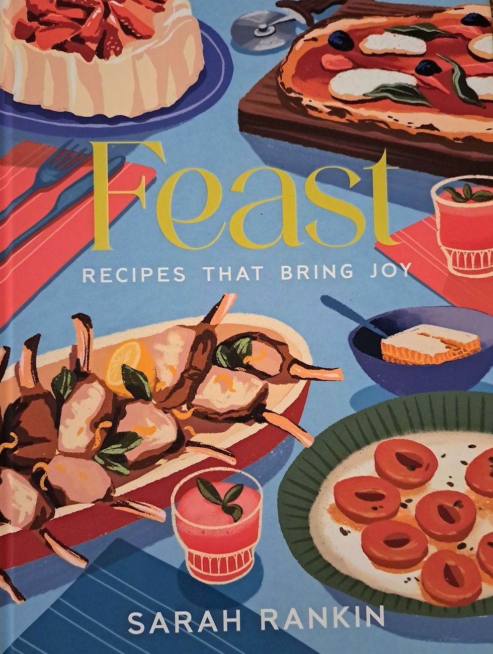 Photograph of the outside cover of FEAST by Sarah Rankin