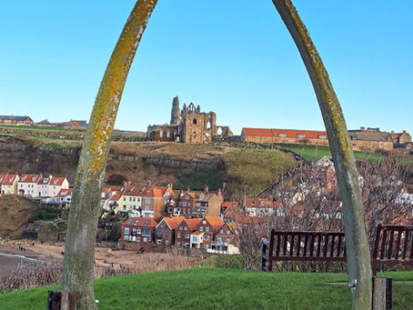 Historical Whitby Abbey Through The Whale Bone Arch