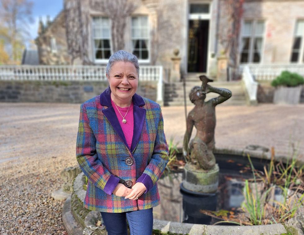 Lady with Tartan Jacket