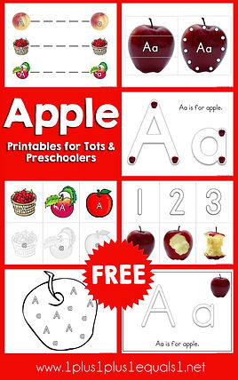 Free Letter A is for Apple Printables fo