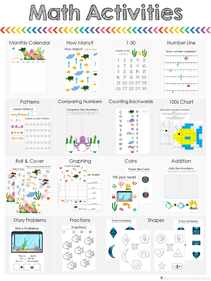 Thumbnail: Kindergarten Monthly Activity Pack - July