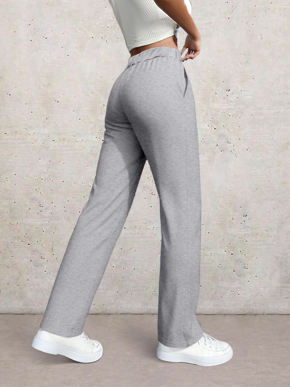 Thumbnail: Petite Baggy Straight Leg Pants Women High Waisted Relaxed Lounge Trousers Aesth