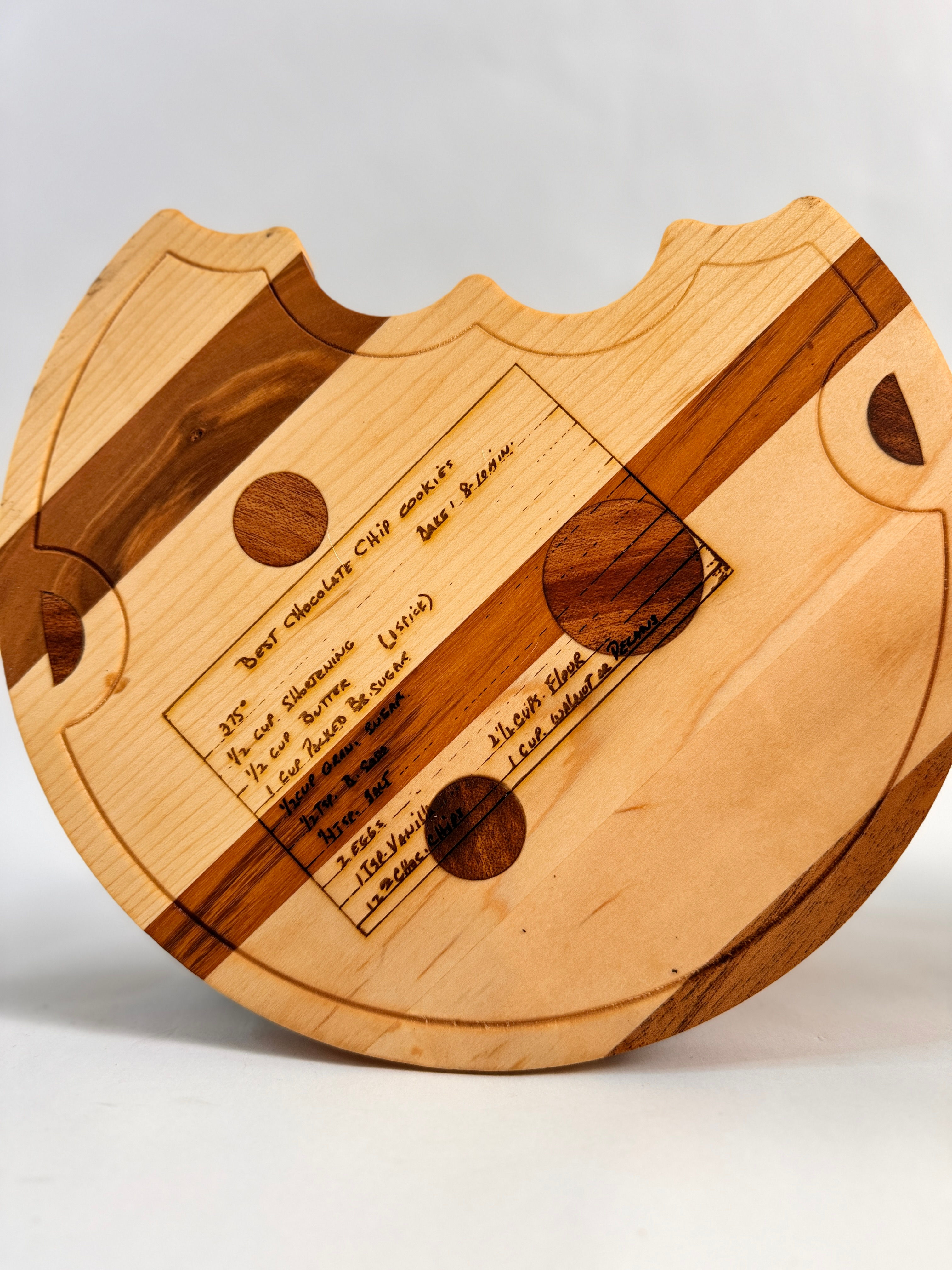 Handmade Personalized Engraved Cookie-Shaped Recipe Boards