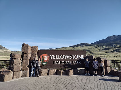 Work Camper Tax Specialist, Gina Sondeland, with family in Yellowstone