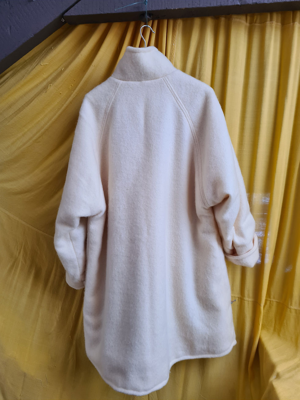 Thumbnail: 'Full Cream' Handcrafted Woollen Blanket Coat