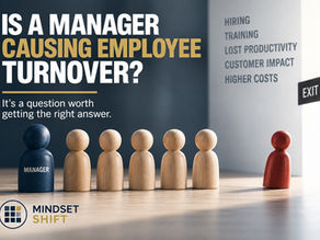 Manager standing beside employees as one employee leaves, illustrating how a manager may contribute to employee turnover, lost productivity, and higher business costs.