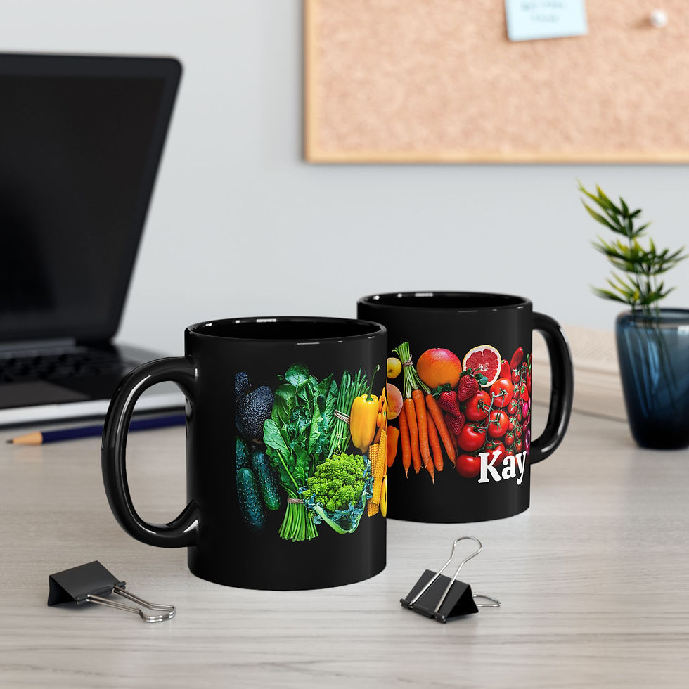 Thumbnail: Ceramic Mug - Inspired by  the Vegetably Good Book - Black (11oz, 15oz)