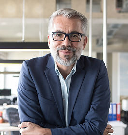 Homem negócios, com, óculos