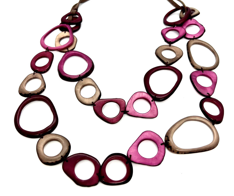 Thumbnail: Tagua Long Double Necklace