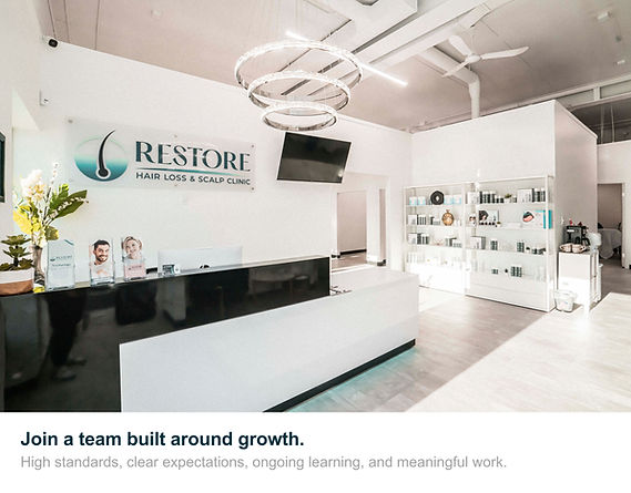 Reception area at Restore Hair Loss & Scalp Clinic