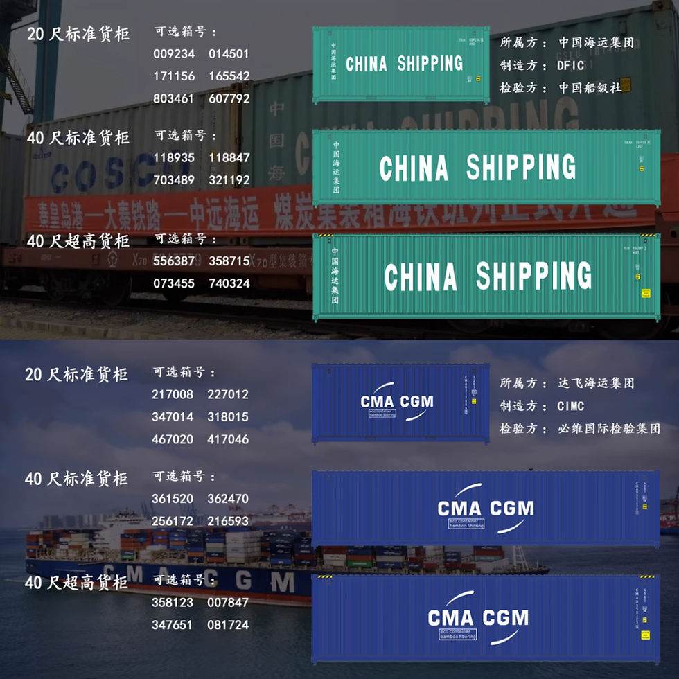 Thumbnail: Changming 40ft High Cube Containers (2-Container Set) (1:160)