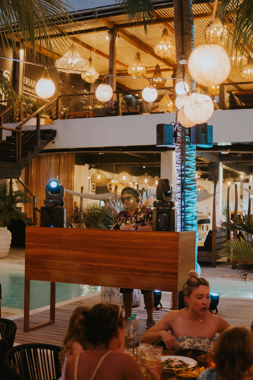 Inside the bar and games space at Ohana's, Nusa Lembongan
