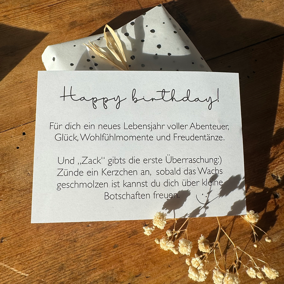 Miniaturbild: Kerzenbotschaft "Happy Birthday"