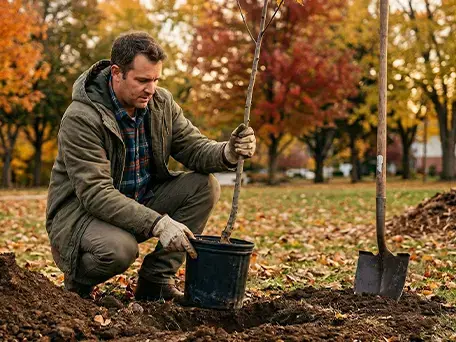 planting a tree in the fall season in zone 5 mchenry county il