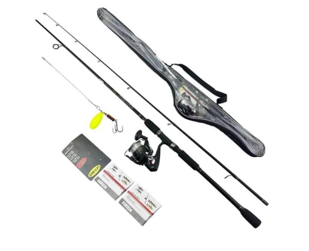 CAÑA DE PESCAR CON FUNDA Y REEL 1.80MT