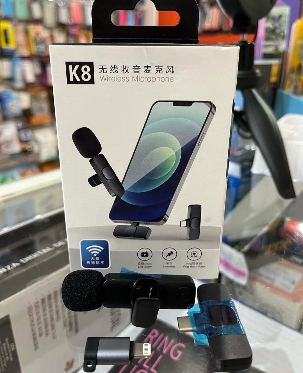 Micrófono corbatero inalámbrico