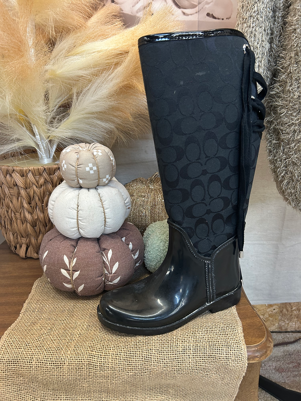 Coach Black Canvas Boots – Women’s Size 7.5