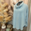 Thumbnail: Ruby Rd Light Blue Cowl Neck Sweater - XLARGE